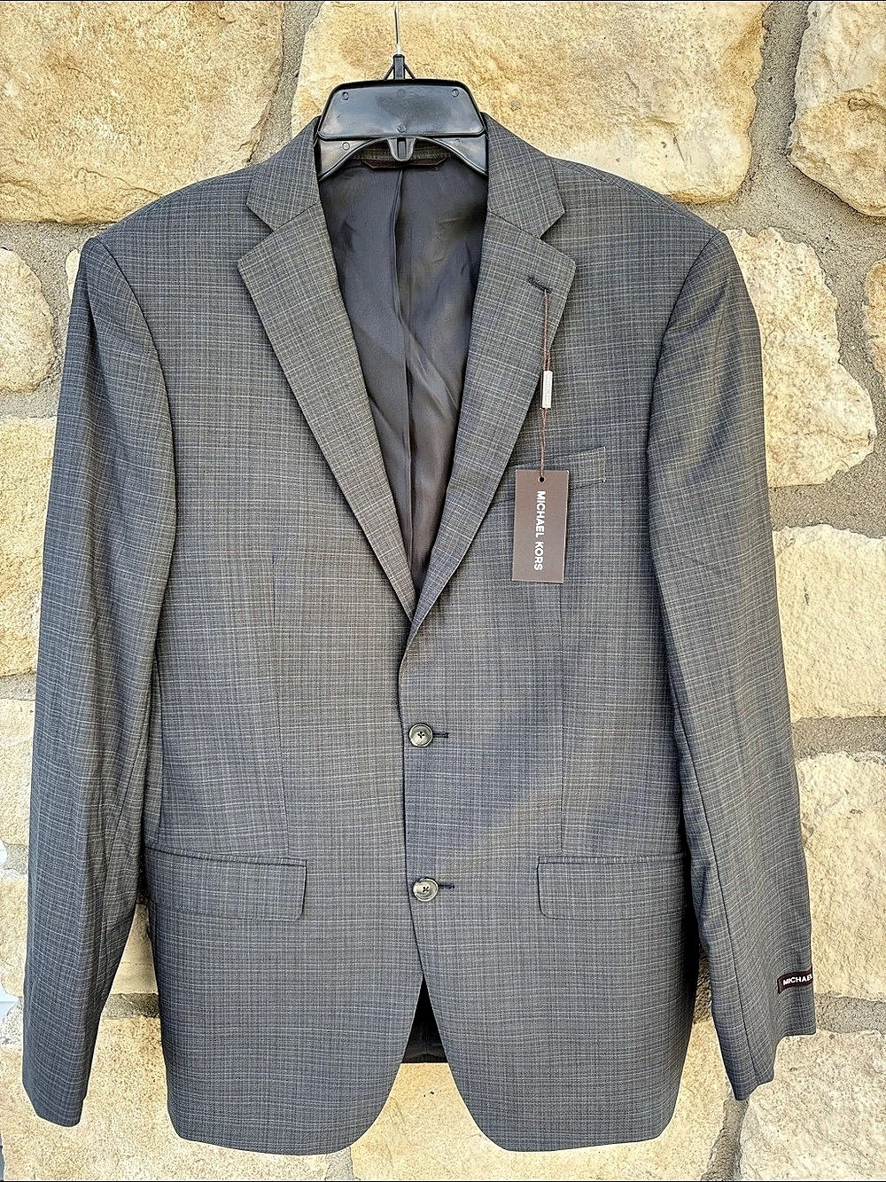 Michael Kors KAGE2 Wool Suit Jacket NWT Wool Sport Coat Gray Checkered 40 R